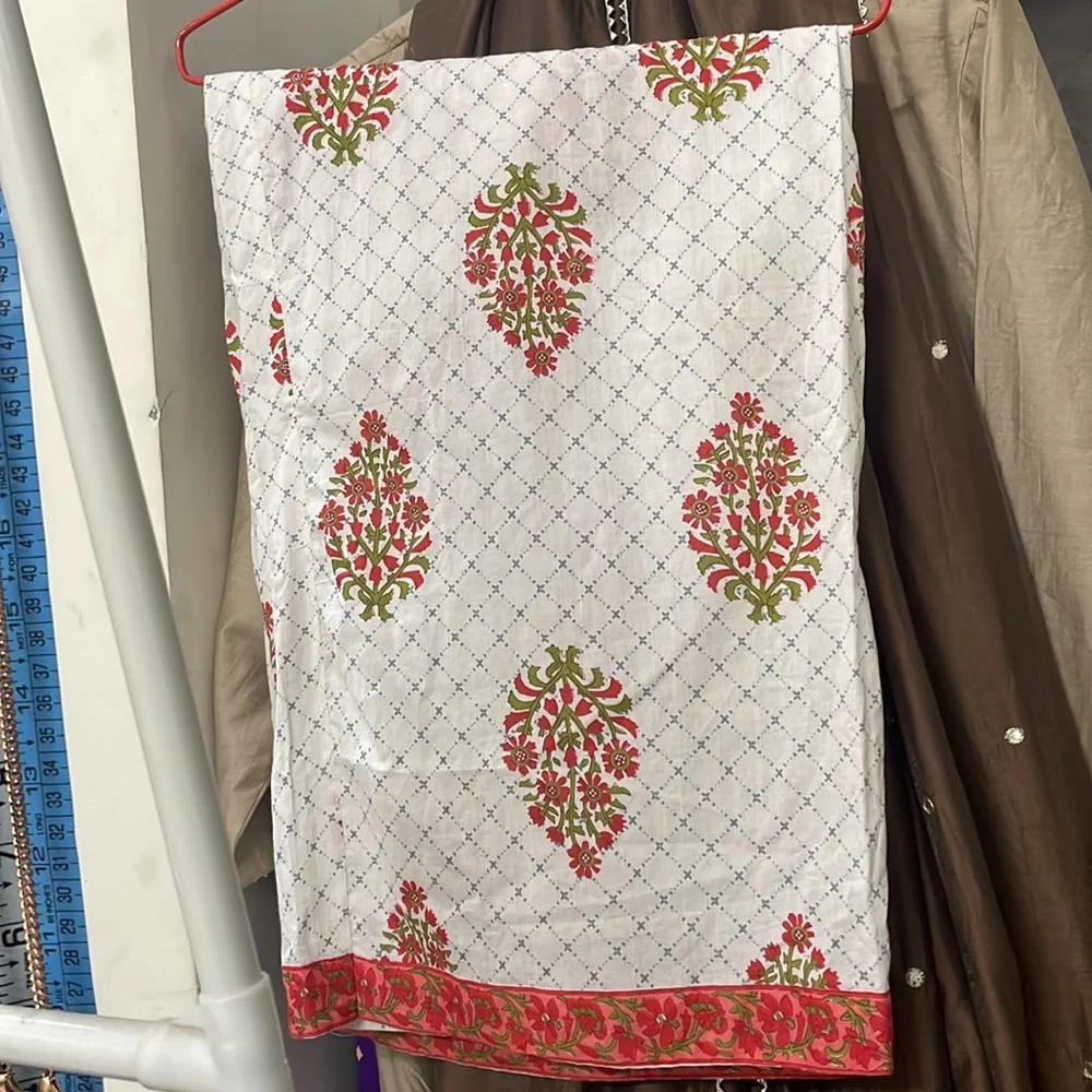 Libas Printed Cotton Straight Kurta with Palazzos & Dupatta | NWOT - Picture 16 of 17